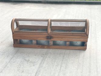 Planter enclosed wood