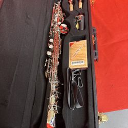 Nice Straight Silver Soprano Saxophone with New Box of Reeds $380 Firm
