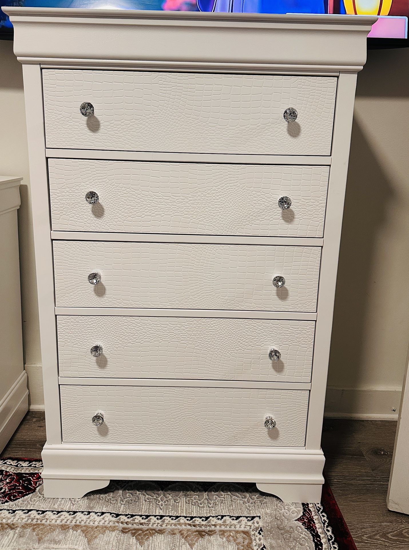 Dresser + Miror $250 Chester $100 Nights Stand $50