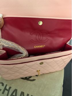🖤 Chanel Style Quilted Flap Bag – Classic Baby Pink & Gold ✨
