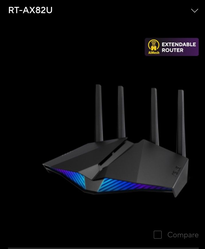 AX5400 Dual Band WiFi 6 Gaming Router AX82U