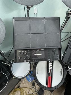 Bundle The Roland SPD-SX PRO Sampling Pad with Plus PDS-20 Drum Pad Solid Stand Support Percussion Instruments, chrome