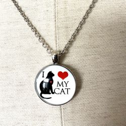 I Love My Cat Pendant Necklace 