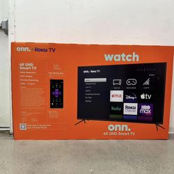 55 “ ONN smart 4K UHD roku HDR TV