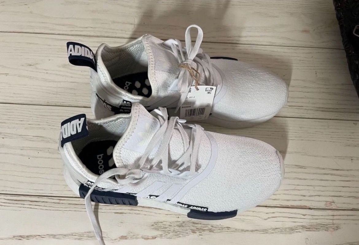 MD White And Blue Adidas Shoes