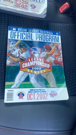 2002 MLB ALCS Official Program Angels vs Twins