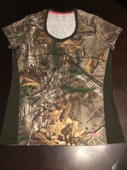 Under Armour Women’s Heat Gear V-Neck Shirt Sz Med