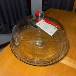 Crystal Cake Stand with Dome