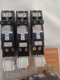 Siemens tandem (twin)arc-fault 15/15amp and 20/ 20amp Q1515AFCNP and Q2020AFC