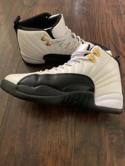 Nike Air Jordan 12 Retro Royalty Taxi CT8013-170 Gold White Mens Size 9.5 No Box