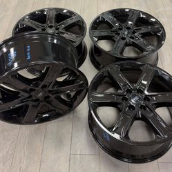 (Set of 4) 22’ inch Ford F150 OEM Original Wheels 22x9.5 offset +44 6x135 gloss black 