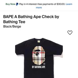 Bape A Bathing Ape Check By Bathing Tee 