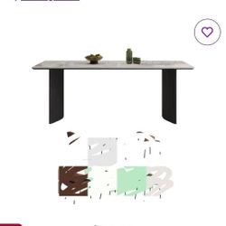 Modern Dinning Table Porcelain Top New Has Two Small Cheap Delivery Available 