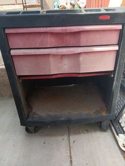 Rubbermaid ActionPacker Rolling Tool Cart ( Used ) For $20