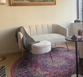 Velvet loveseat