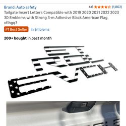 Tailgate Insert Letters For 2019-2024 Chevy Silverado