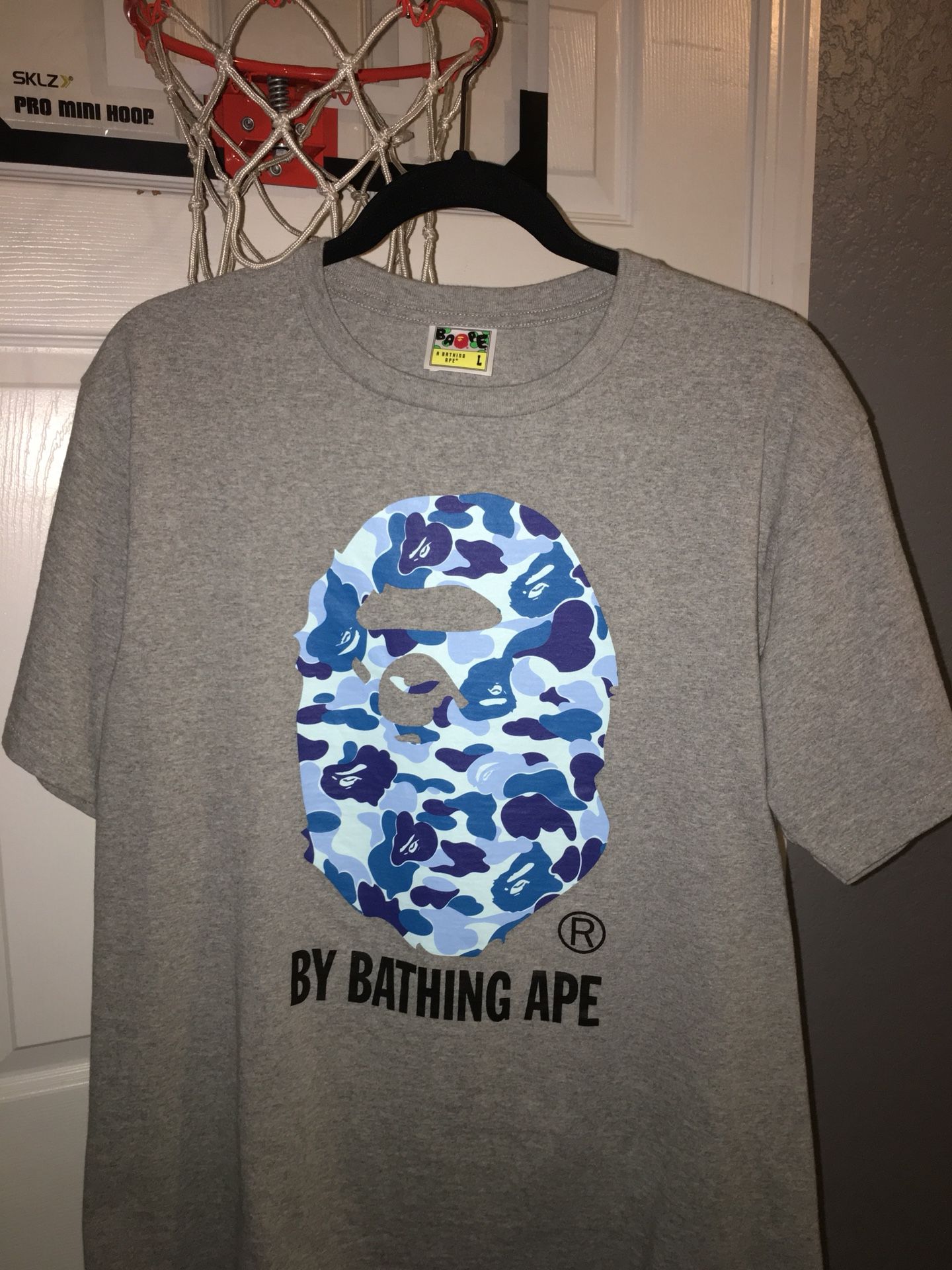 Bape By Bathing Ape ABC Blue Camo Tee Size Large for Sale in