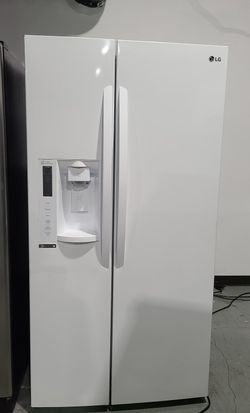 LG Side-by-Side White Fridge

