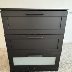 Black IKEA 3 Drawer Chest 