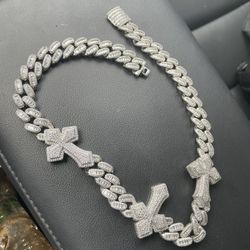 Crome Hearts Like Choker Chain 