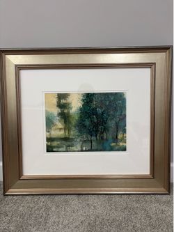 Z.L. Feng Original Watercolor – Framed Landscape