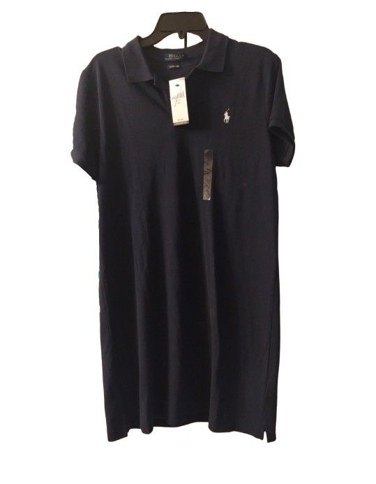 WOMENS Polo Ralph Lauren Shirt Dress Mesh Mini (LARGE)