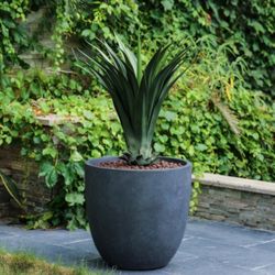 17.2” (H) Flower Pot Planter Gray - LuxenHome
