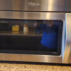 Whirlpool Gold Stainless ABOVE RANGE Microwave - READ DESCRIPTION 