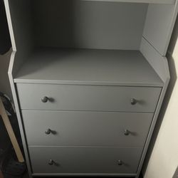 Light grey IKEA dresser 