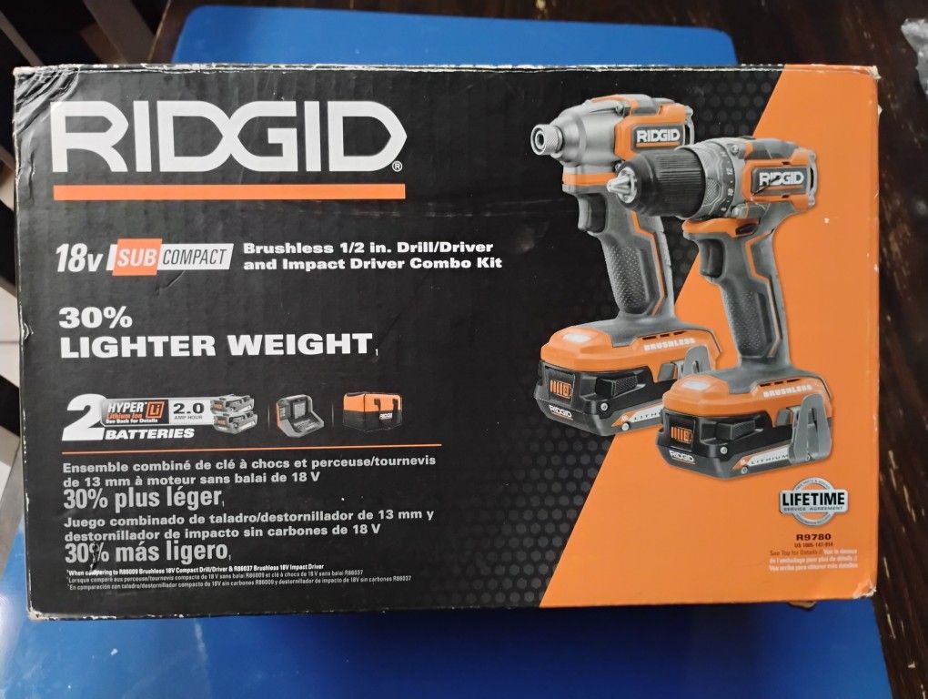 Combo Ridge 18v Brushless New