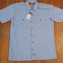 Men's Size Large Dickies Short Sleeve Work Shirt 