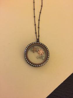 New Chocolate Large Origami Owl Locket with crystals