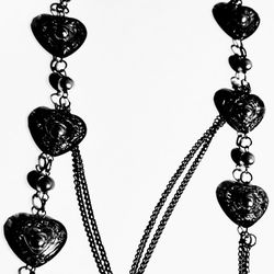 Multi-Strand Passion Heart Necklace 