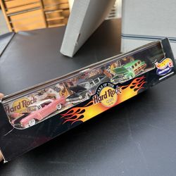 Hot Wheels Collectibles Hard Rock Cafe Cars Set Cool Classics Series 1 Diecast 3 Car Lot