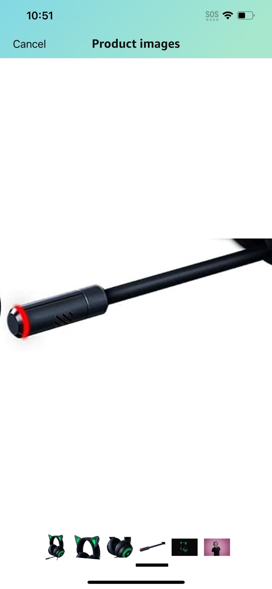 Razer Kraken Kitty RGB USB Gaming Headset: THX 7.1 Spatial Surround Sound Chroma RGB Lighting Retractable Active Noise Cancelling Mic Lightweigh