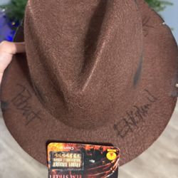 Autographed Freddy Krueger Hat – Collectible Horror Memorabilia
