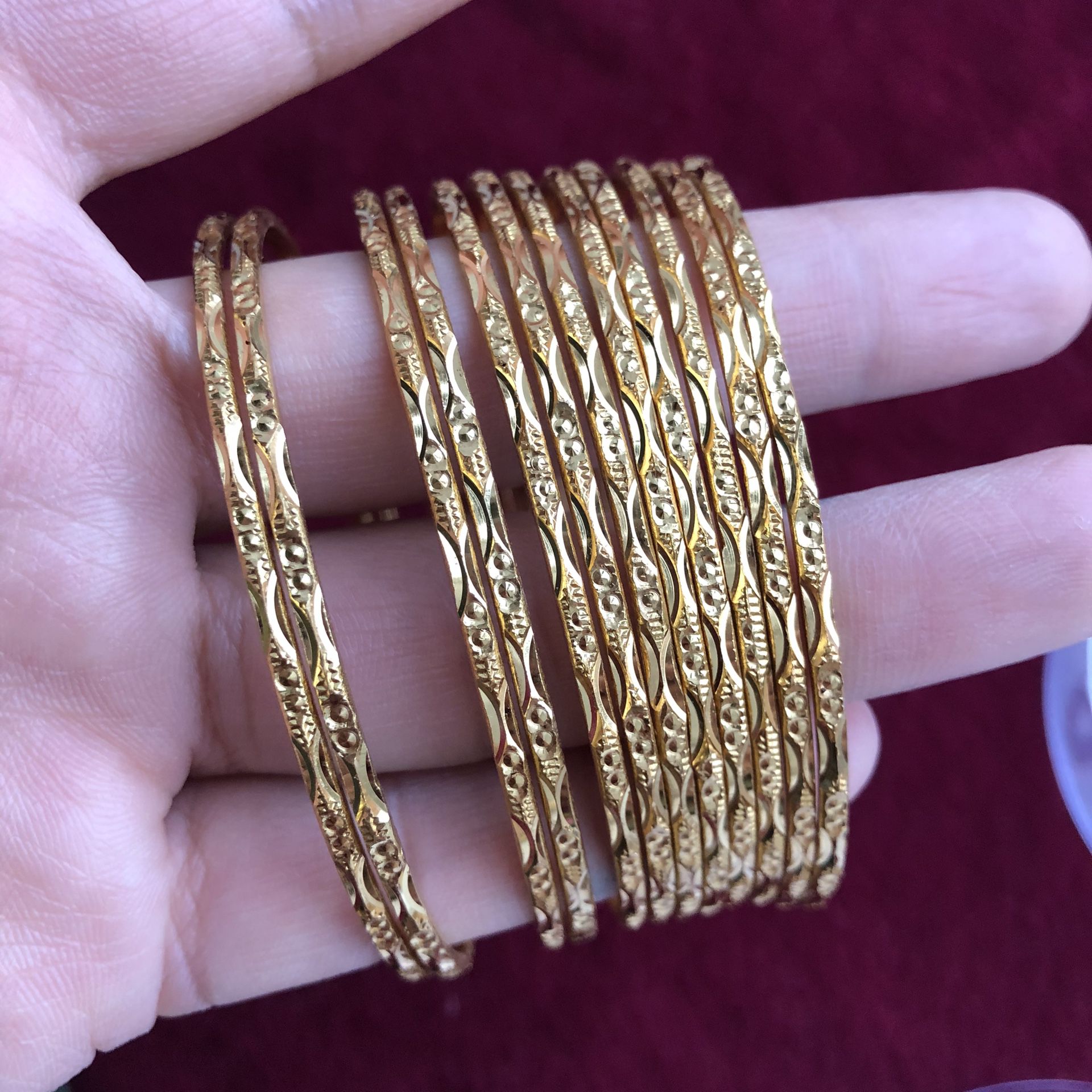 22k Gold Plated Indian Bollywood Bangles Jewellery Size 2-6 2-8 Available 