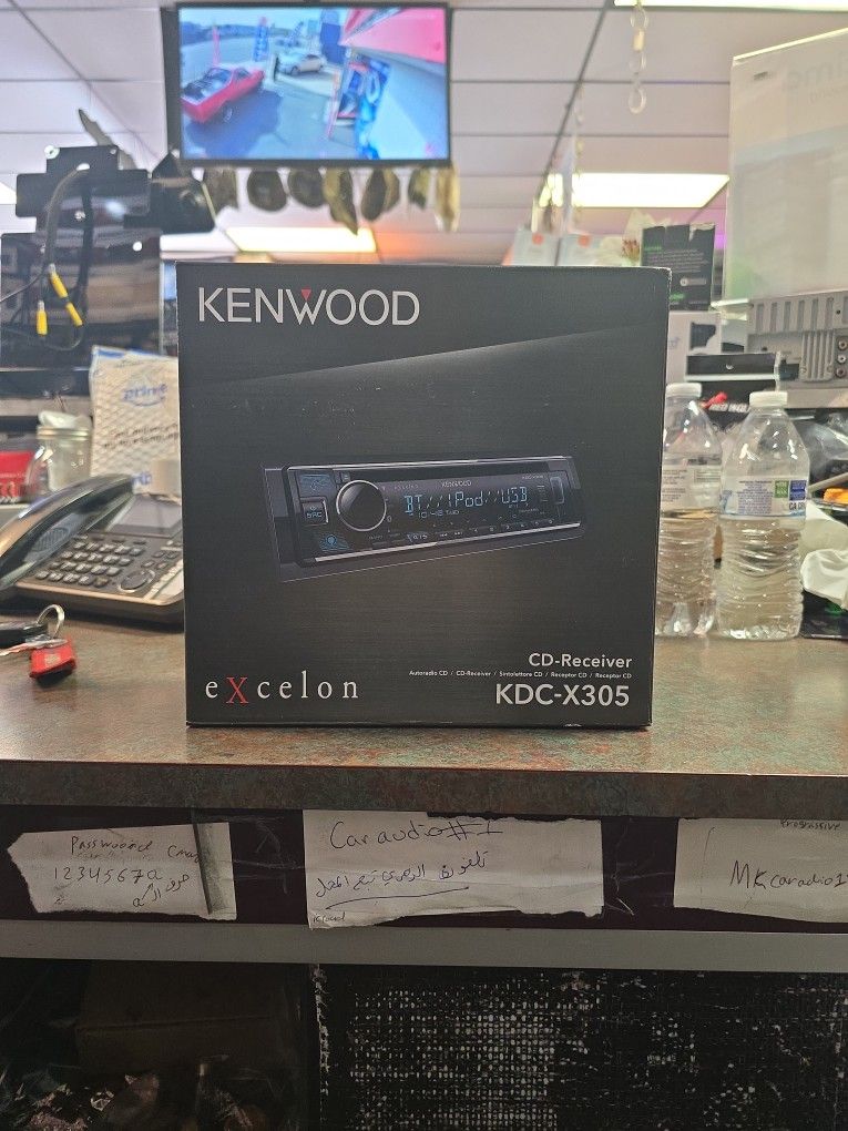 Kenwood KDC-X305 eXcelon CD Car Stereo Receiver w/Bluetooth Hands Free Calling, AM/FM Radio, USB, Amazon Alexa Built Ready, Variable Color Illuminatio