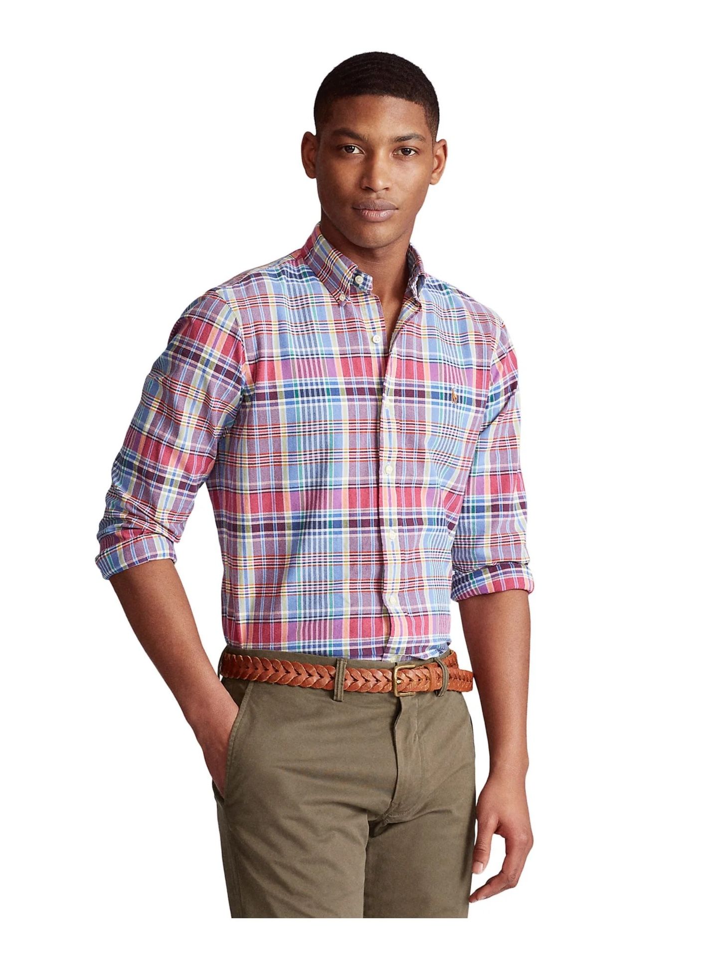 Ralph Lauren men’s Blue Label Multicolor Plaid Shirt classic fit size L