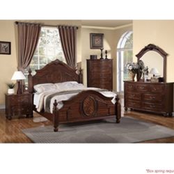Gorgeous Queen size Complete Bedroom Set. Mattress Sold Separately 