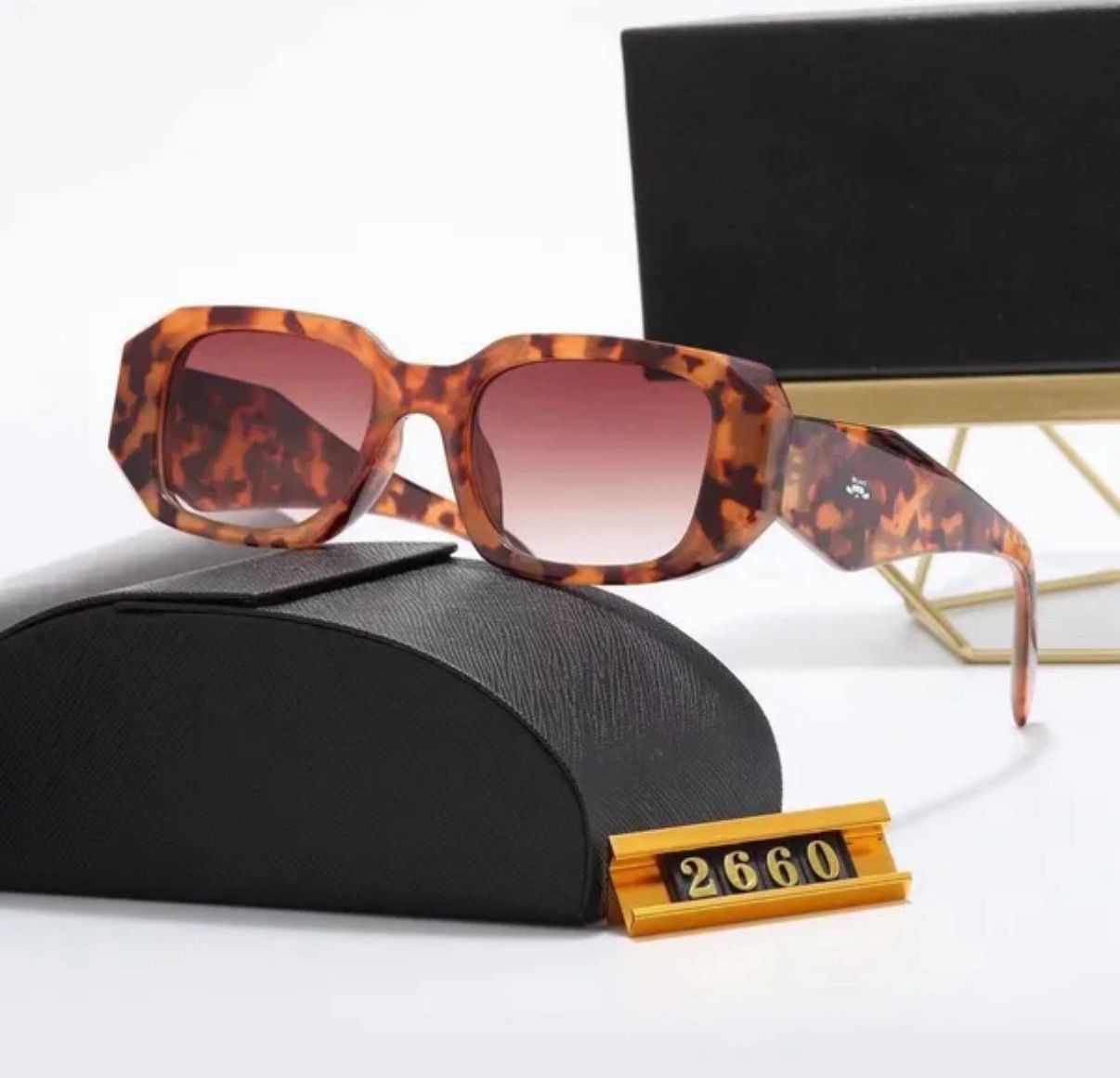 Prada Glasses, Brown Lense, Brown Frame