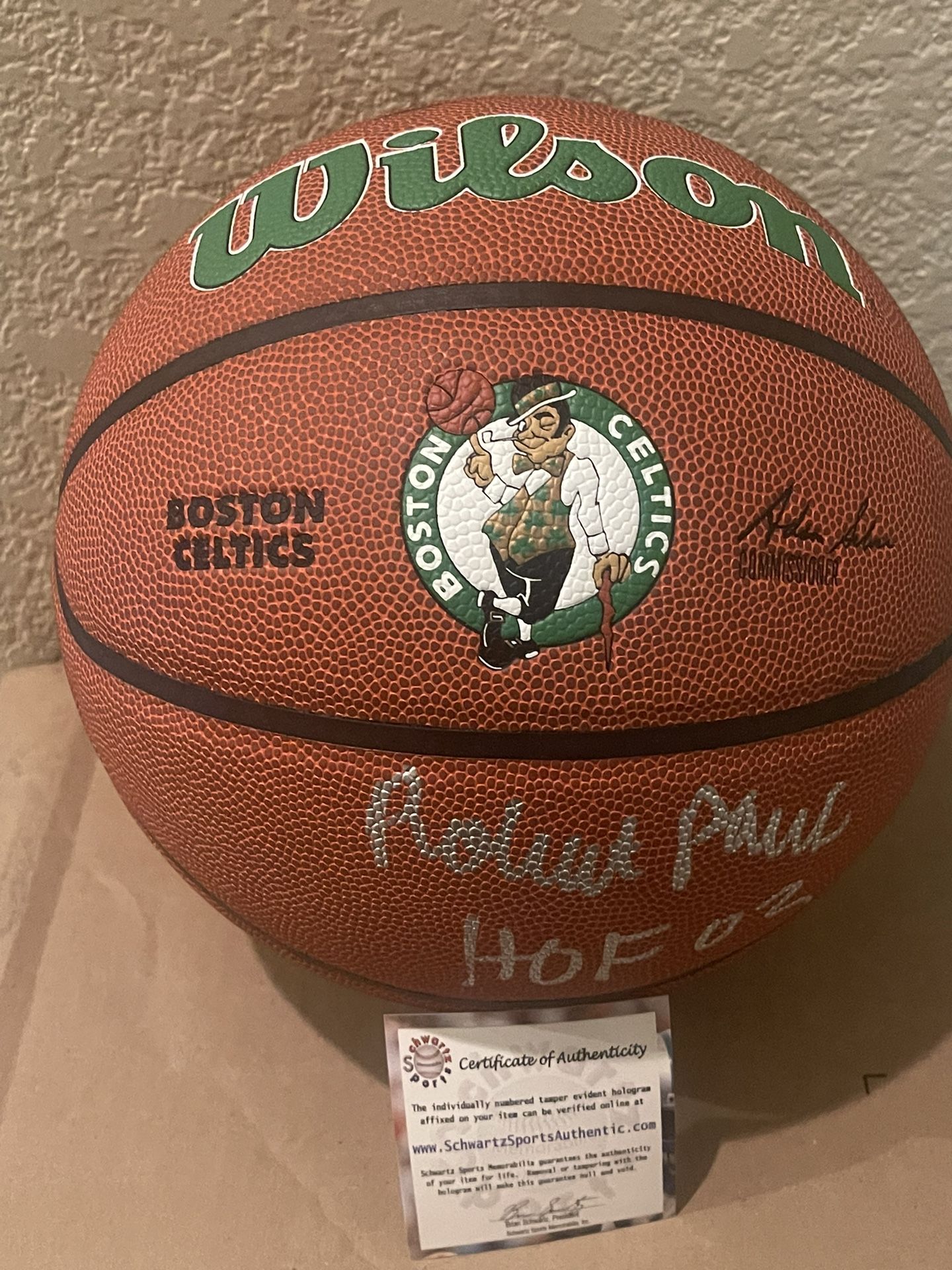 Autographed Robert Parrish Celtic Basketball
