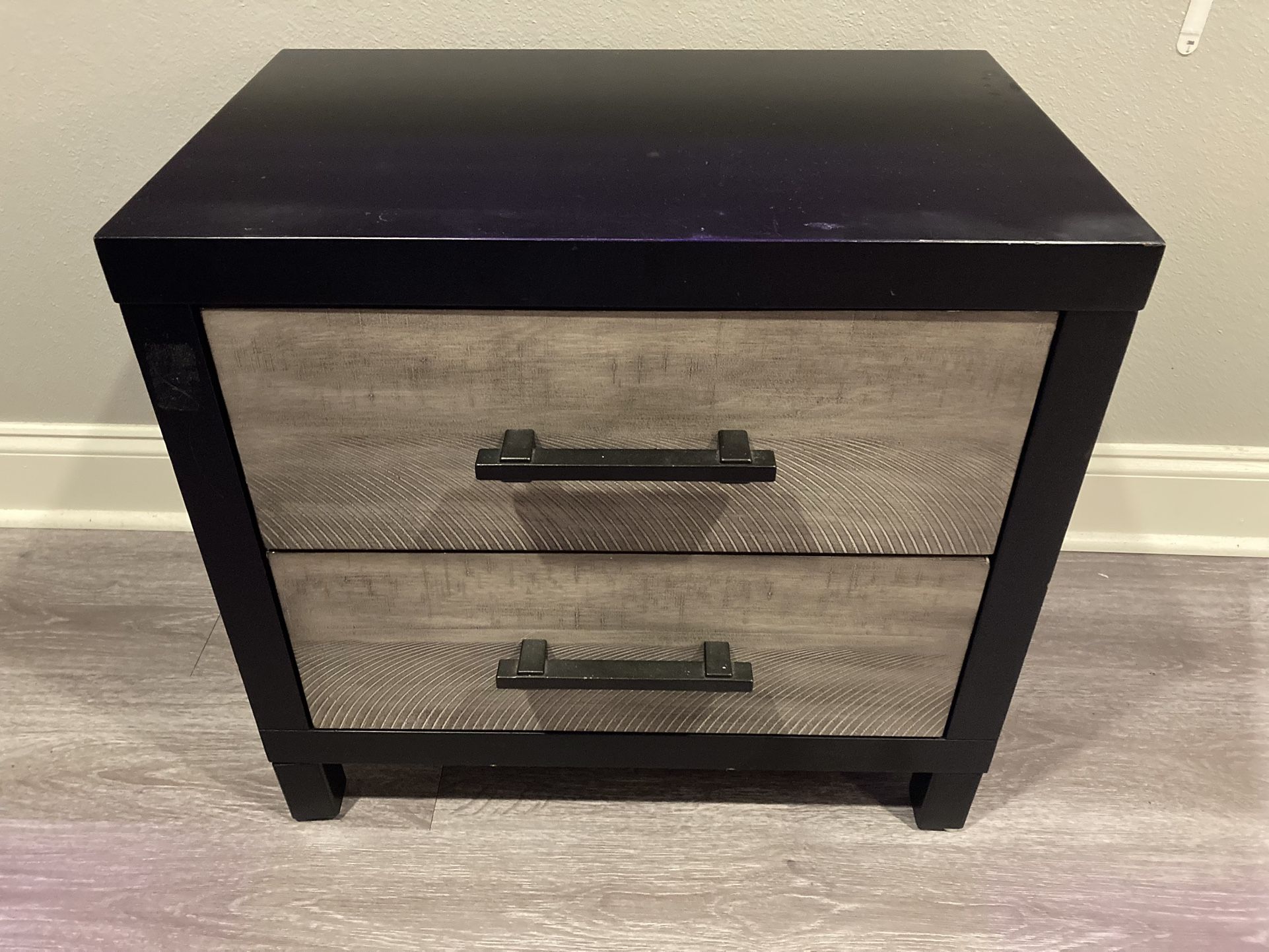 Fusion 4 Piece Queen Black & Gray Panel Bedroom Set | Bob's Discount Furniture & Mattress Store