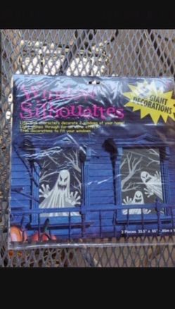 Halloween Decorations Giant Window Silouattes light shines Box2