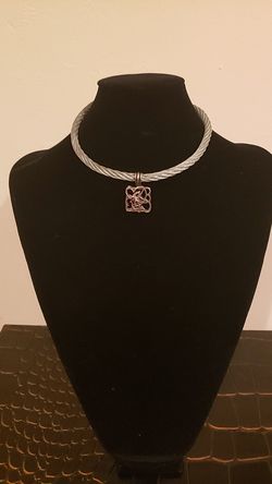 Sterling silver choker necklace