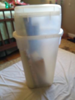 Wrapping Paper Container & Contents