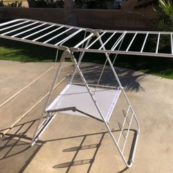 Heavy Duty Foldable Laundry Drying Rack, Portable Shoes & Clothes Rack for Indoor & Outdoor Use