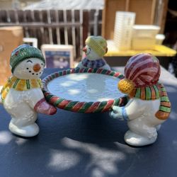 Snowmen Candle Pillar 