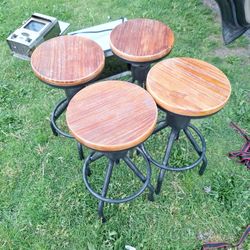 4 Adjustable Stools Heavy Duty