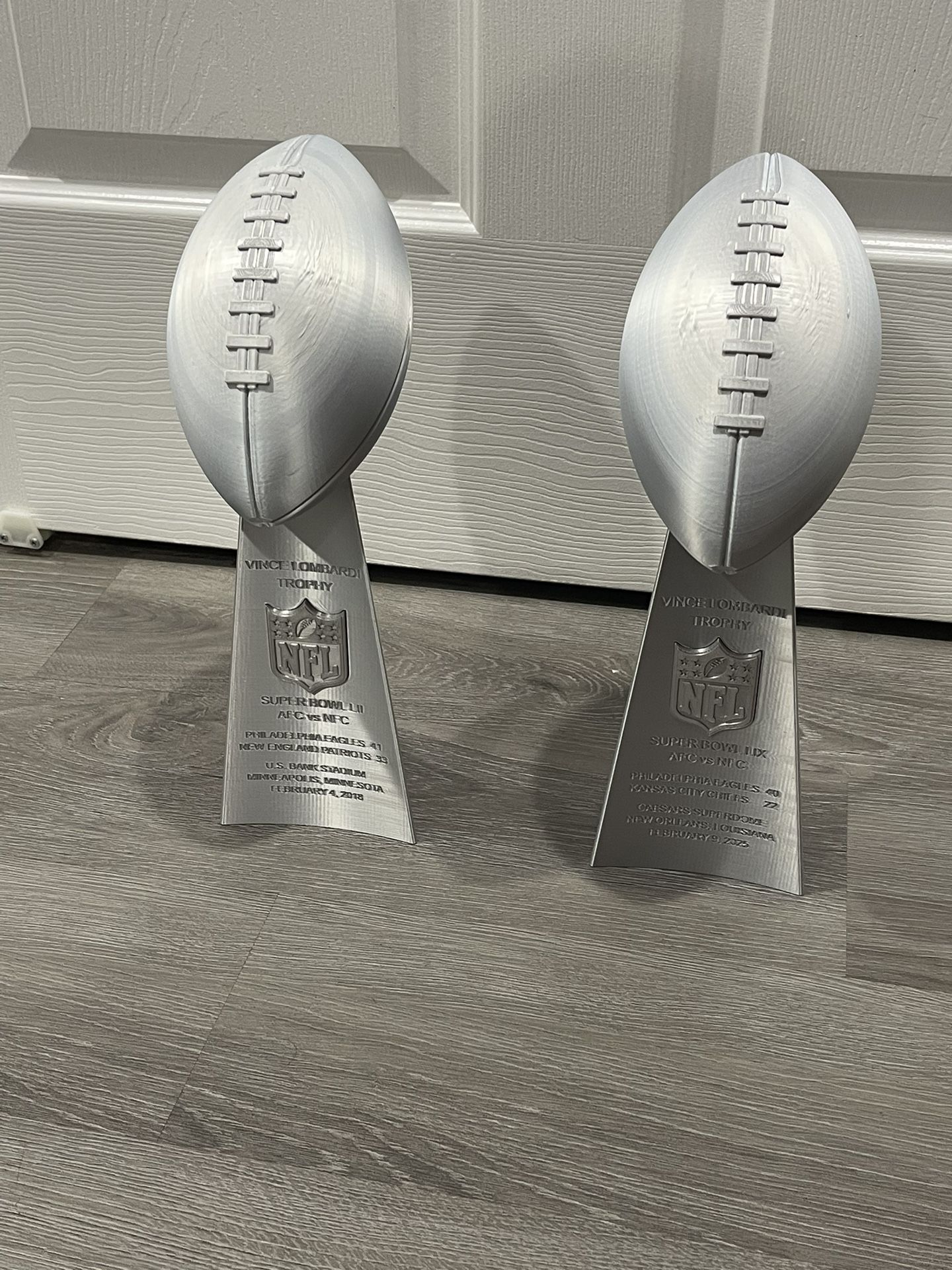 Eagles Lombardi Trophy 2018 & 2025 3d Printed